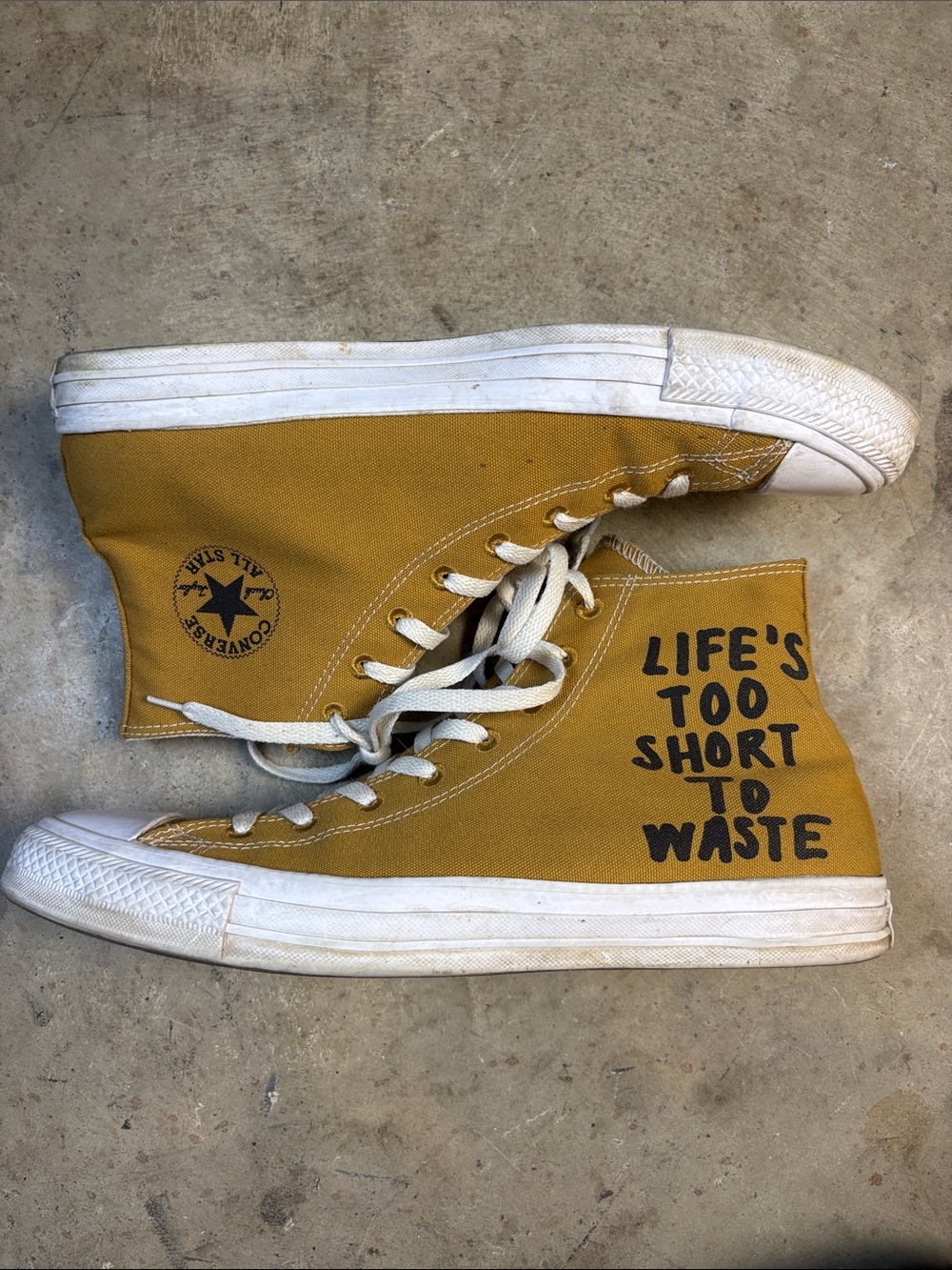 Converse Chuck Taylor All Star “Life's Too Short To Waste” Hi-Top M10.5 W12.5
